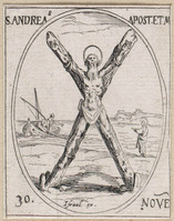 KG 10564
<br/>
Apostel Andreas ("Heiligenkalender")
<br/>
<em>Callot, Jacques (1592 - 1635)</em>